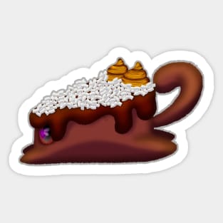 German Chocolate Cake Cat Sticker